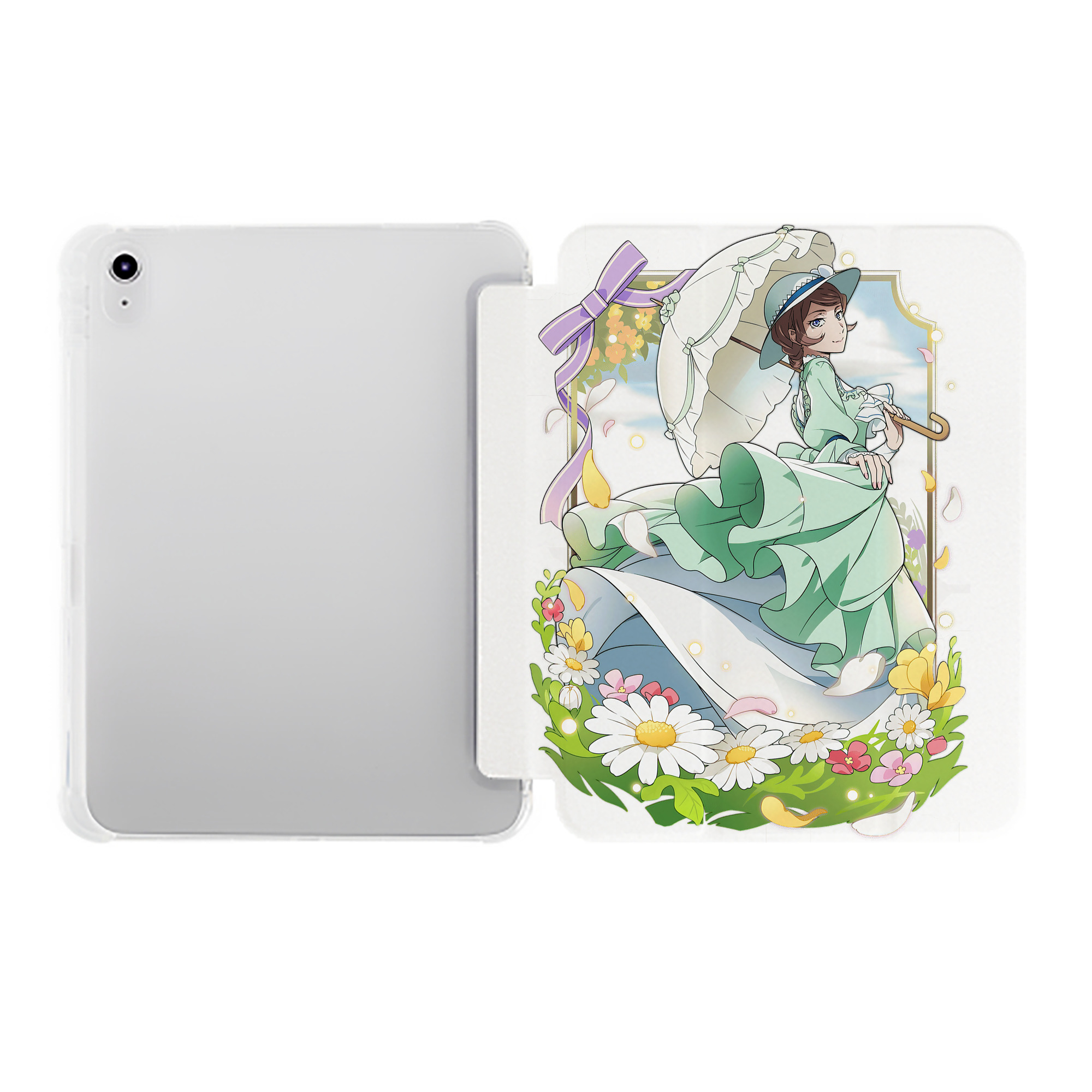 （画像用） 文豪ストレイドッグス Bungo Stray Dogs IPad ケース ペン収納付き 三つ折りスタンド PUレザー×シリコン 対応機種9.5/10.5/10.9インチ